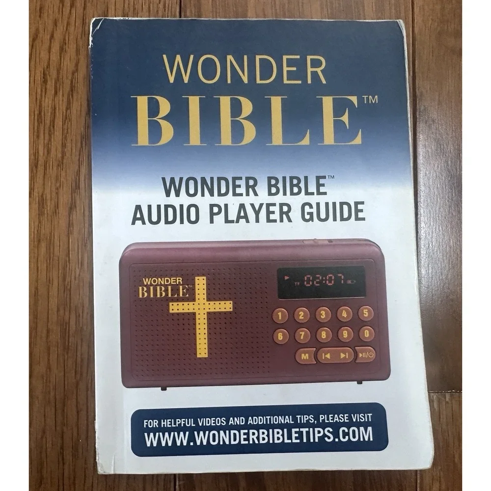 Wonder Bible Audio Player with Player Guide and Charger tested WORKS